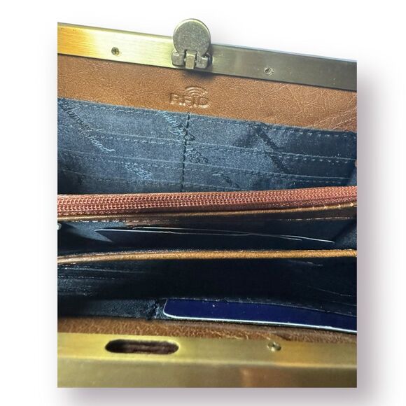 Ashwood Brown Leather Wallet/Clutch RFID Protection - Picture 6 of 9